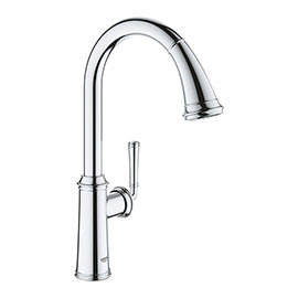 Grohe Gloucester Single Lever Kitchen Sink Mixer with Pull Out Spray - 30422000 Medium Image
