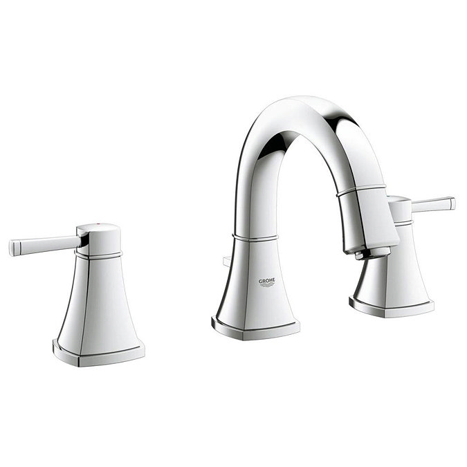 Grohe Grandera 3-Hole Basin Mixer with Pop-up Waste - Chrome - 20417000 Large Image