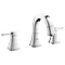 Grohe Grandera 3-Hole Basin Mixer with Pop-up Waste - Chrome - 20417000 Large Image