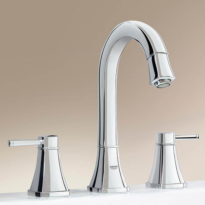 Grohe Grandera High Spout 3-Hole Basin Mixer with Pop-up Waste - Chrome - 20389000  Profile Large Image