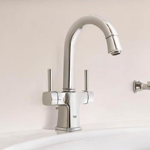 Grohe Grandera Two Handle Basin Mixer with Pop-up Waste - Chrome - 21107000 Feature Large Image