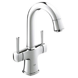 Grohe Grandera Two Handle Basin Mixer with Pop-up Waste - Chrome - 21107000 Medium Image