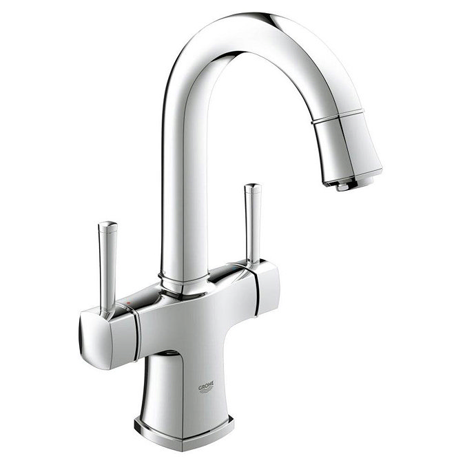 Grohe Grandera Two Handle Basin Mixer with Pop-up Waste - Chrome - 21107000 Large Image