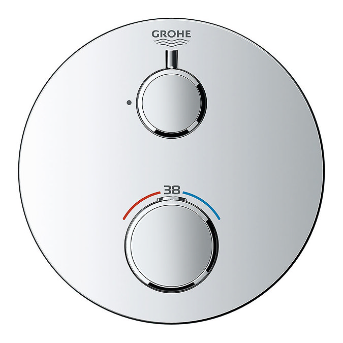 Grohe Grohtherm 1-Outlet Thermostatic Shower Mixer Trim with Shut-Off Valve