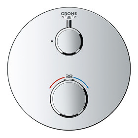 Grohe Grohtherm 1-Outlet Thermostatic Shower Mixer Trim with Shut-Off Valve - 24075000 Large Image