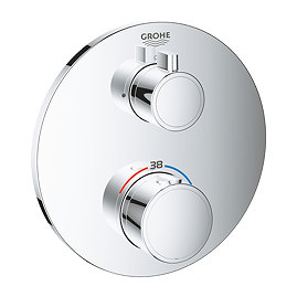 Grohe Grohtherm 1-Outlet Thermostatic Shower Mixer Trim with Shut-Off Valve