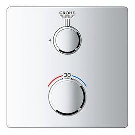 Grohe Grohtherm 1-Outlet Thermostatic Shower Mixer Trim with Shut-off Valve - 24078000 Medium Image