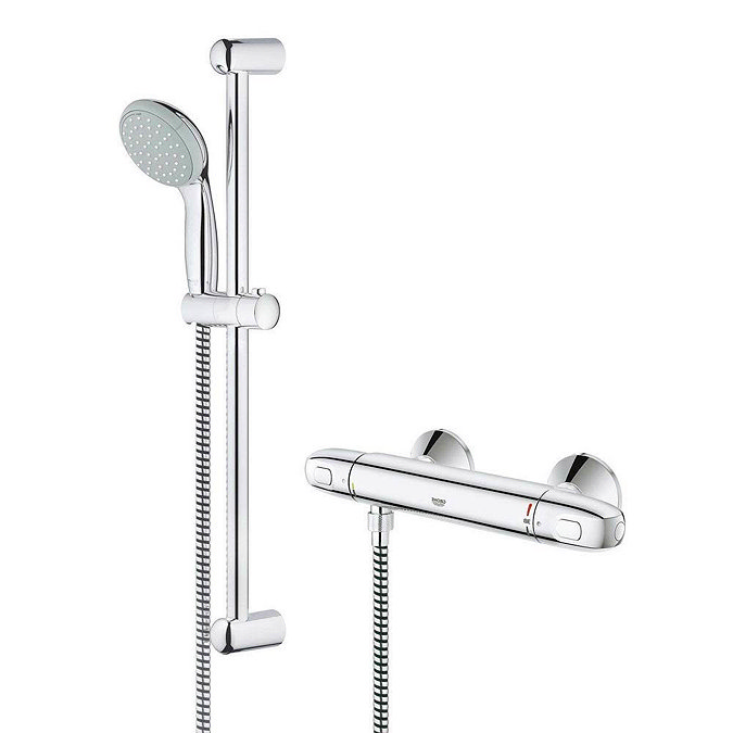 Grohe Grohtherm 1000 New Thermostatic Shower Mixer and Kit - 34151003 Large Image