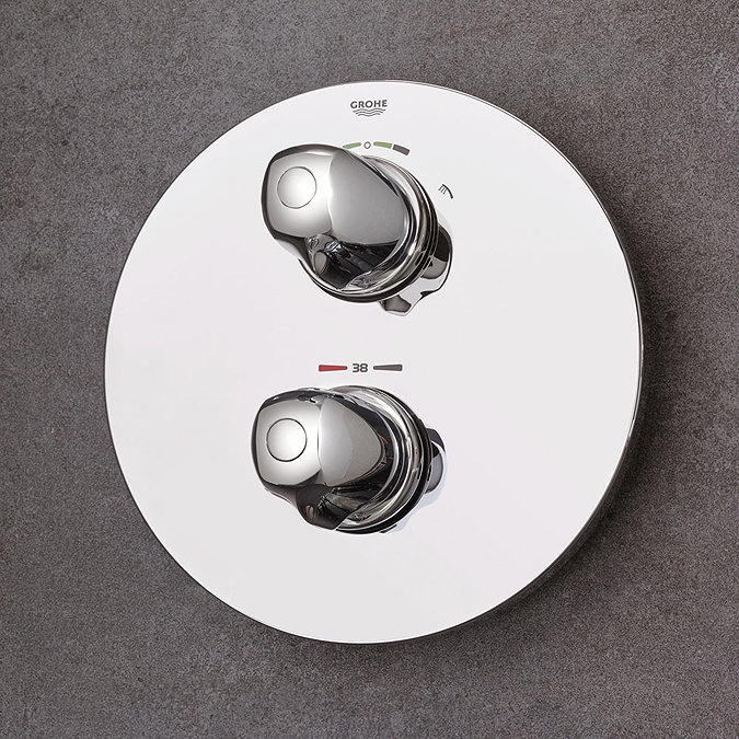 Grohe Grohtherm 1000 Thermostatic 2-Way Diverter Shower Mixer Trim - 19985000 Profile Large Image