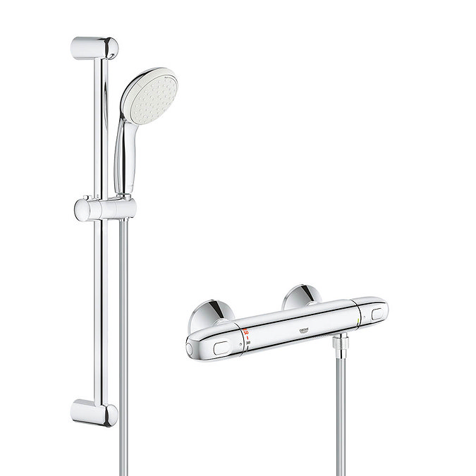 Grohe Grohtherm 1000 New Thermostatic Shower Mixer and Kit - 34557001 Large Image