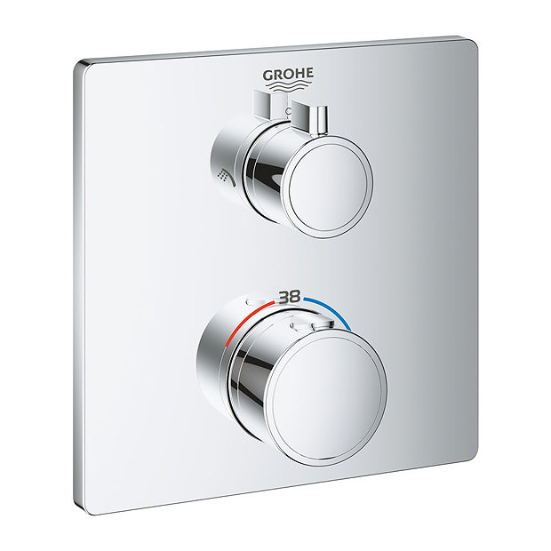 Grohe Grohtherm 2-Outlet Thermostatic Shower Mixer Trim with Diverter Valve - 24079000  Profile Large Image