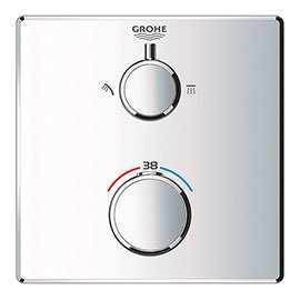 Grohe Grohtherm 2-Outlet Thermostatic Shower Mixer Trim with Diverter Valve - 24079000 Medium Image