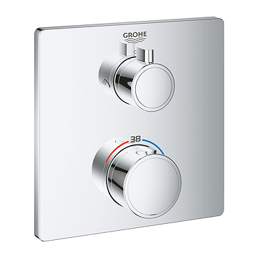 Grohe Grohtherm 2-Outlet Thermostatic Shower Mixer Trim with Diverter Valve