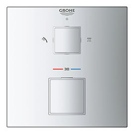 Grohe Grohtherm Cube 2-Outlet Thermostatic Shower Mixer Trim with Diverter Valve - 24154000 Medium I