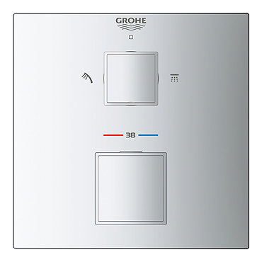 Grohe Grohtherm Cube 2-Outlet Thermostatic Shower Mixer Trim with Diverter Valve - 24154000  Profile