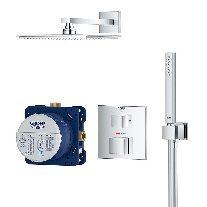 Grohe Grohtherm Cube Perfect Shower Set with Rainshower Allure 230 - 34741000 In Bathroom Large Ima