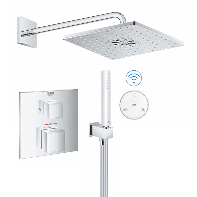 Grohe Grohtherm Cube SmartConnect Head & Handset Shower Set Large Image