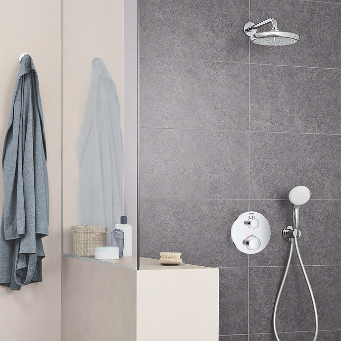 Grohe Grohtherm Perfect Shower Set with Tempesta 210 + FREE BASIN TAP