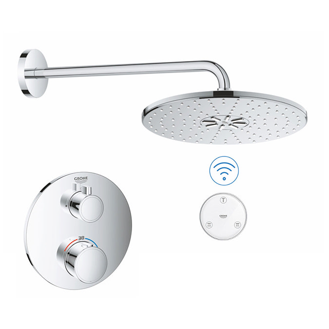 Grohe Grohtherm SmartConnect Round Shower Set Large Image