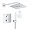 Grohe Grohtherm SmartConnect Square Head & Handset Shower Set Large Image