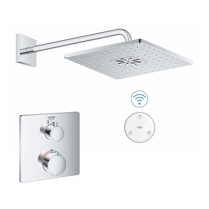 Grohe Grohtherm SmartConnect Square Shower Set Large Image