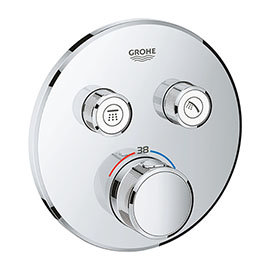 Grohe Grohtherm SmartControl Thermostat Round 2 Outlet Concealed Mixer Trim - 29119000 Medium Image
