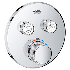 Grohe Grohtherm SmartControl Thermostat Round 2 Outlet Concealed Mixer Trim