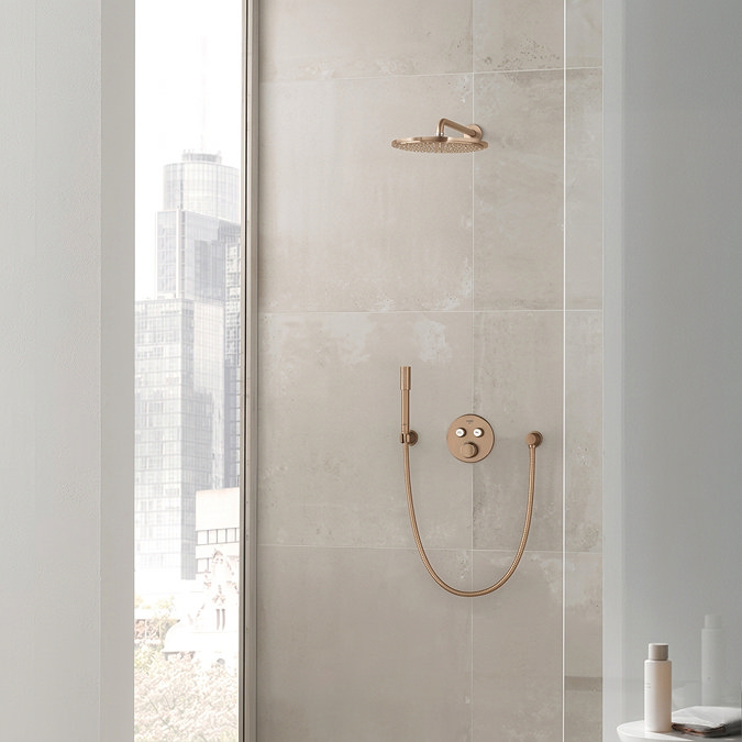 Grohe Grohtherm SmartControl Thermostat Round 2 Outlet Concealed Mixer Trim - Brushed Bronze