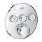 Grohe Grohtherm SmartControl Thermostat Round 3 Outlet Concealed Mixer Trim - Chrome - 29121000 Larg