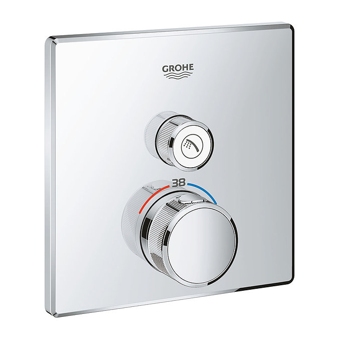 Grohe Grohtherm SmartControl Thermostat Square 1 Outlet Concealed Mixer Trim - 29123000 Large Image