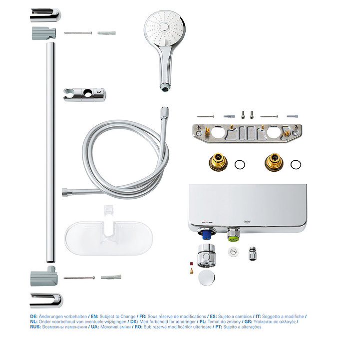 Grohe Grohtherm SmartControl Thermostatic Shower Mixer and Kit - 34720000  Standard Large Image