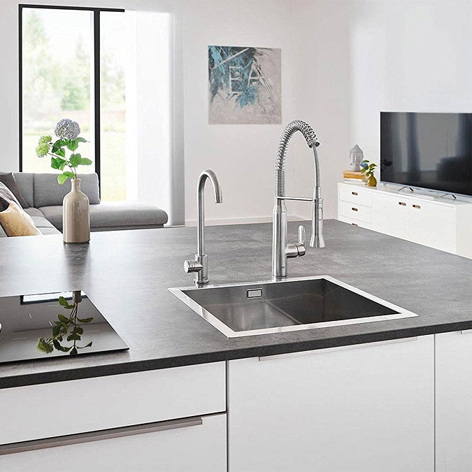 Grohe High C-Spout Mono Blue Home Duo Starter Kit - Stainless Steel - 31498DC0 Feature Large Image