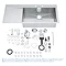 Grohe K1000 1.0 Bowl Stainless Steel Kitchen Sink  In Bathroom Large Image