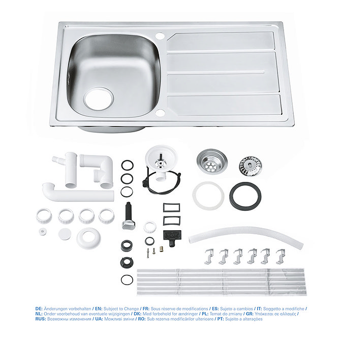 Grohe K200 1.0 Bowl Stainless Steel Kitchen Sink - 31552SD0  In Bathroom Large Image