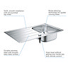 Grohe K200 1.0 Bowl Stainless Steel Kitchen Sink - 31552SD1  Profile Large Image