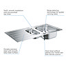 Grohe K200 1.5 Bowl Stainless Steel Kitchen Sink - 31564SD1  Profile Large Image