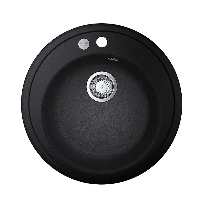 Grohe K200 Round Composite Kitchen Sink - Granite Black - 31656AP0  Feature Large Image