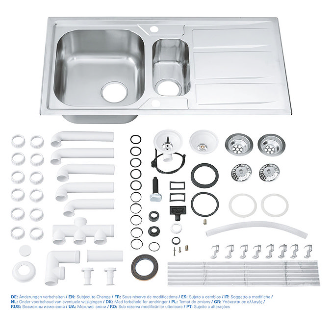 Grohe K300 1.5 Bowl Stainless Steel Kitchen Sink - 31564SD0 In Bathroom Large Image