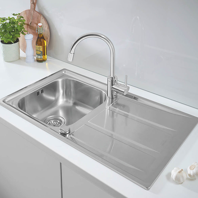 Grohe K400 1.0 Bowl Stainless Steel Kitchen Sink - 31566SD0  Feature Large Image