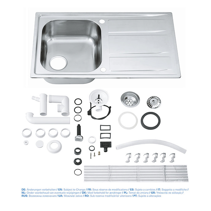 Grohe K400 1.0 Bowl Stainless Steel Kitchen Sink - 31566SD0  additional Large Image