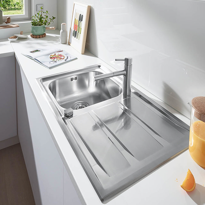 Grohe K400+ 1.0 Bowl Stainless Steel Kitchen Sink - 31568SD0 Standard Large Image