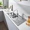 Grohe K400 1.5 Bowl Stainless Steel Kitchen Sink - 31567SD0  Feature Large Image