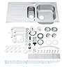 Grohe K400 1.5 Bowl Stainless Steel Kitchen Sink - 31567SD0  Standard Large Image