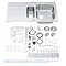 Grohe K400 1.5 Bowl Stainless Steel Kitchen Sink - 31567SD0 Standard Large Image