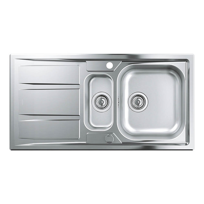 Grohe K400+ 1.5 Bowl Stainless Steel Kitchen Sink - 31569SD0  Profile Large Image