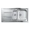 Grohe K400+ 1.5 Bowl Stainless Steel Kitchen Sink - 31569SD0 Profile Large Image