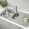 Grohe K400+ 1.5 Bowl Stainless Steel Kitchen Sink - 31569SD0  Feature Large Image