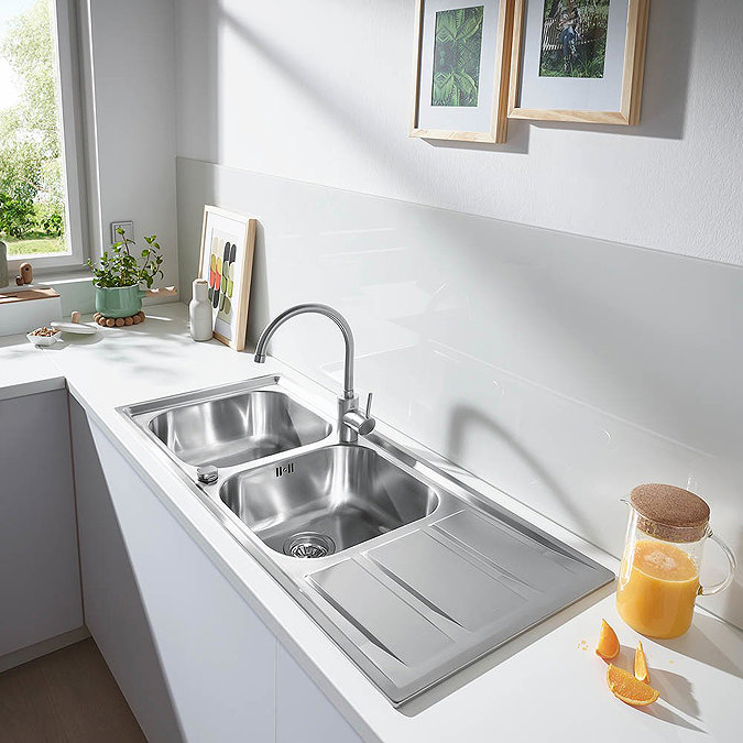 Grohe K400 2.0 Bowl Stainless Steel Kitchen Sink - 31587SD0  Feature Large Image