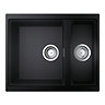 Grohe K500 1.5 Bowl Composite Kitchen Sink - Granite Black - 31648AP0  Feature Large Image
