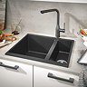 Grohe K500 1.5 Bowl Composite Kitchen Sink - Granite Black - 31648AP0 Large Image